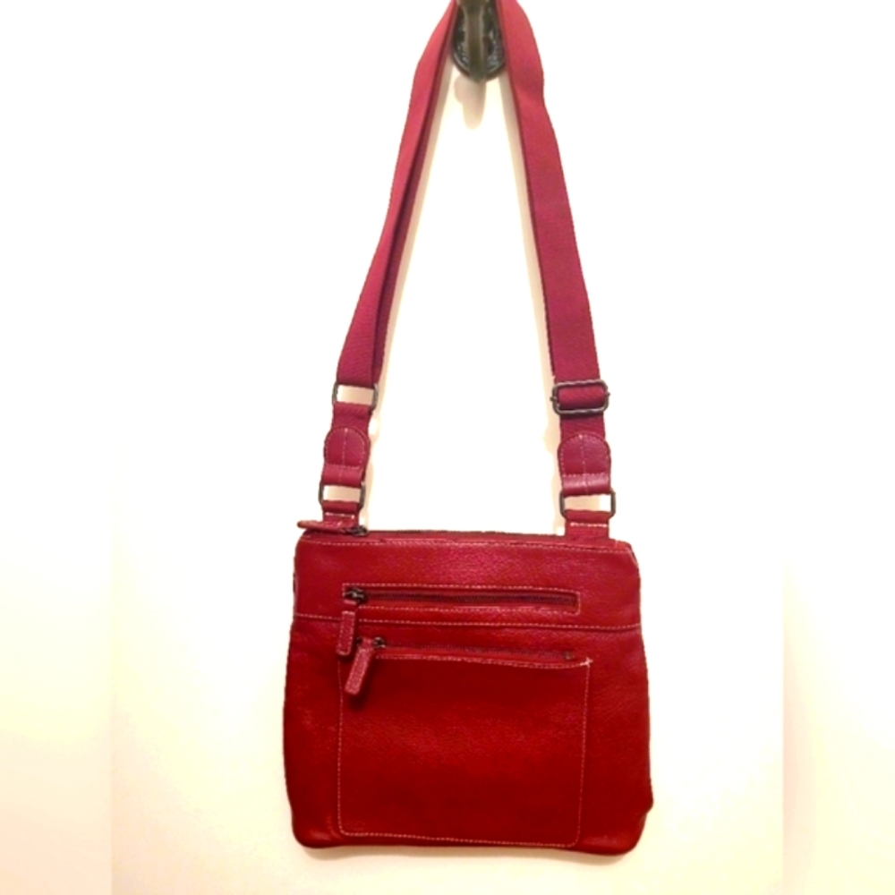 Roots Leather & Fabric Shoulder Bag